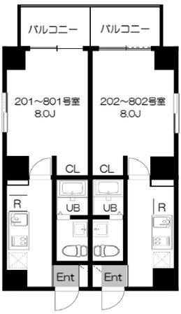 Air Tower 横濱伊勢佐木町の物件間取画像